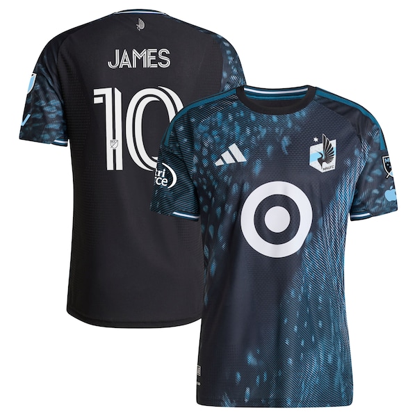 James Rodriguez Minnesota United FC Adidas 2026 the Decade KIT ON Field Authentic Patch Jersey Black 2026