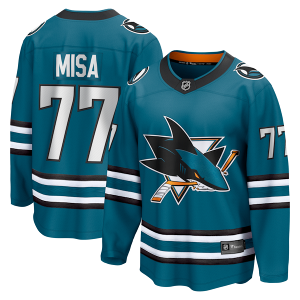 Michael Misa SAN Jose Sharks Fanatics Breakaway Jersey Teal 2025/26