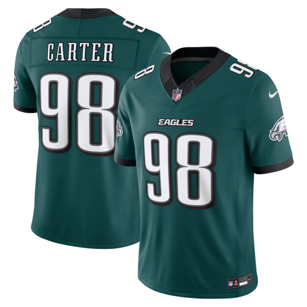 Nike Jalen Carter Herren Trikot IN Mitternachtsgrün Philadelphia Eagles Team Vapor Fuse Limitierte Auflage 2025/26