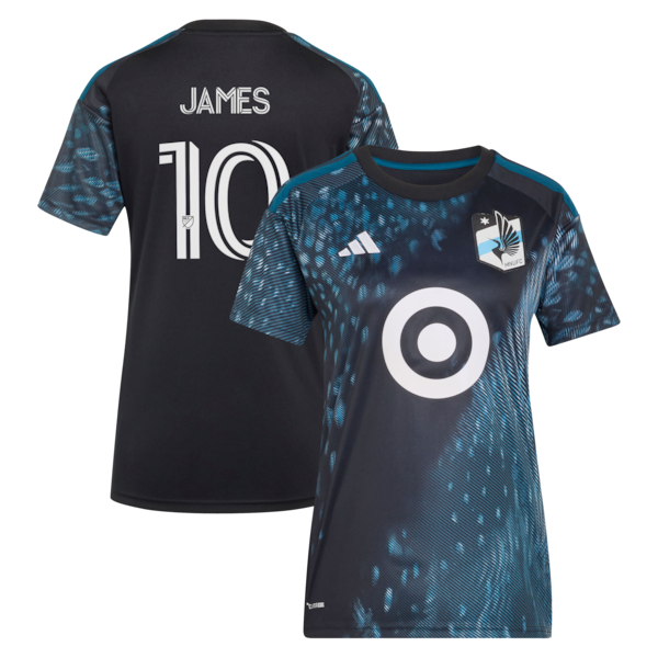 James Rodriguez Minnesota United FC Adidas Womens 2026 the Decade KIT Replica Jersey Black 2026