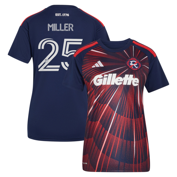 Peyton Miller NEW England Revolution Adidas Womens 2026 Independence DAY Replica Jersey Blue 2026