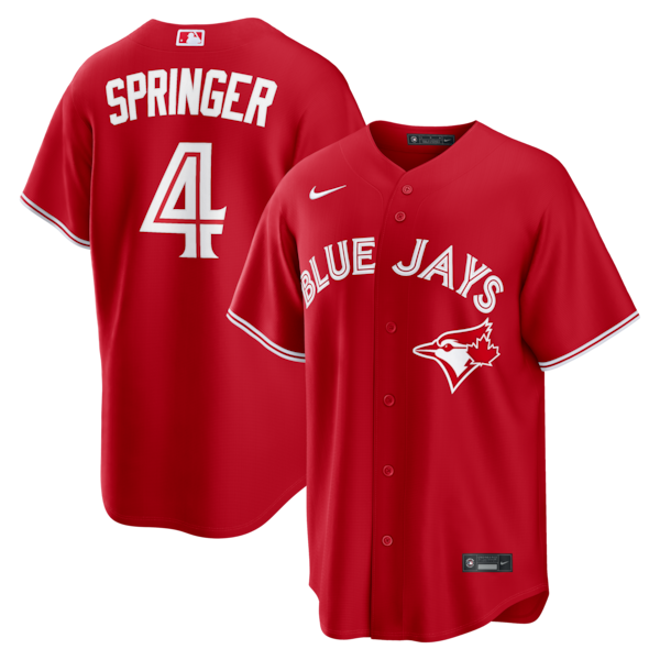 George Springer Toronto Blue Jays Nike Canada DAY Replica Jersey RED 2025/26