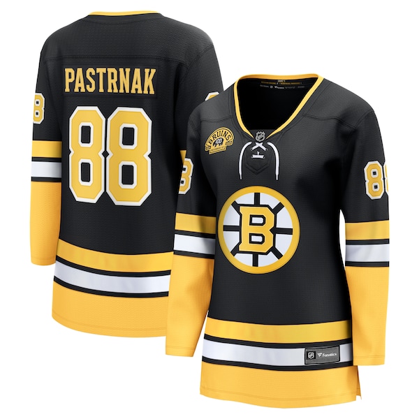 Schwarzes Boston Bruins Premier Breakaway Spielertrikot ZUM 100 Jubiläum VON David Pastrnak FÜR Damen VON Fanatics 2025/26