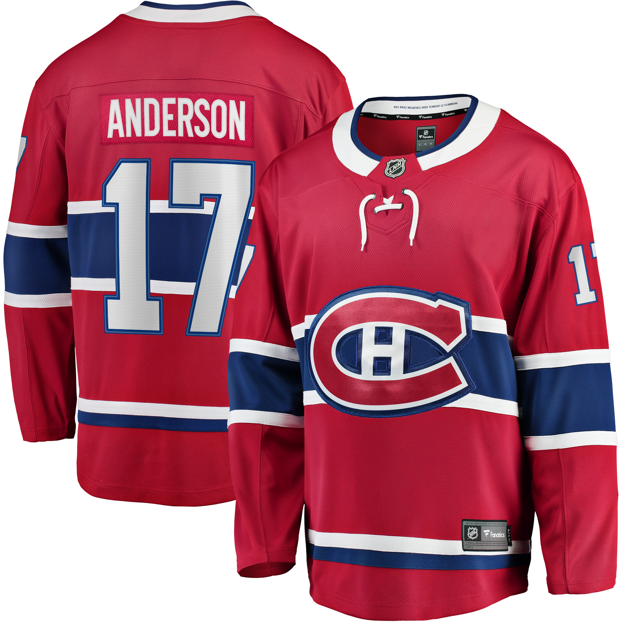 Josh Anderson Montreal Canadiens Fanatics Breakaway Player Jersey RED 2025/26
