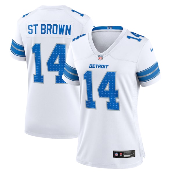 Amon RA ST Brown Detroit Lions Nike White Game Jersey White 2026/27