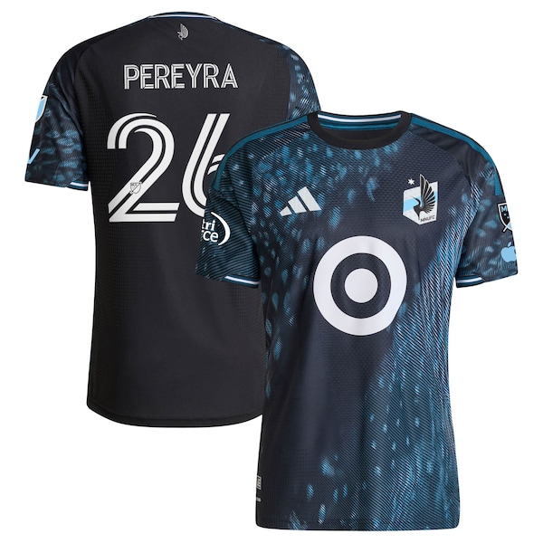 Joaquín Pereyra Minnesota United FC Adidas 2026 the Decade KIT ON Field Authentic Patch Jersey Black 2026