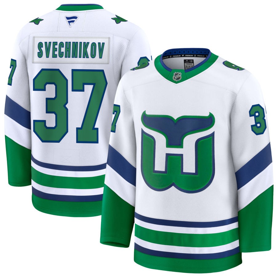 Carolina Hurricanes Fanatics Throwback Premium Custom Jersey White 2025/26