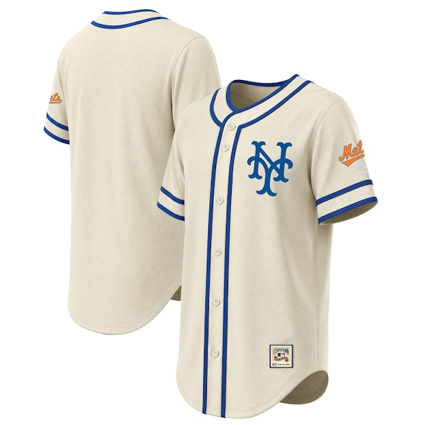 New York Mets Stitches Throwback Fashion Jersey Natural 2025/26
