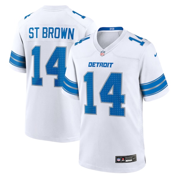 Amon RA ST Brown Detroit Lions Nike Game Jersey White 2026/27