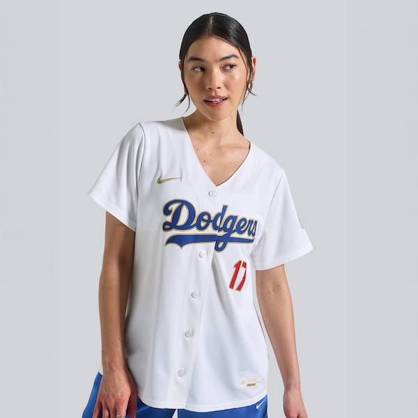 Womens Nike Shohei Ohtani White LOS Angeles Dodgers 2026 Gold Collection Stadium Jersey 2026