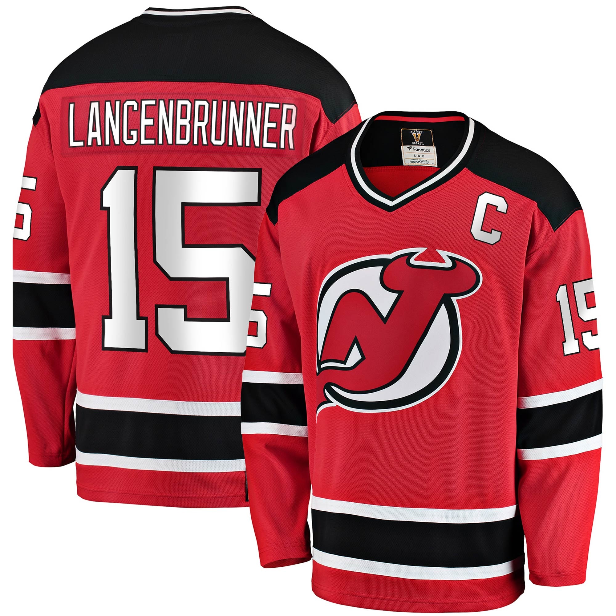 Jamie Langenbrunner Fanatics Rotes NEW Jersey Devils Premier Breakaway Trikot FÜR Ehemalige Spieler 2025/26