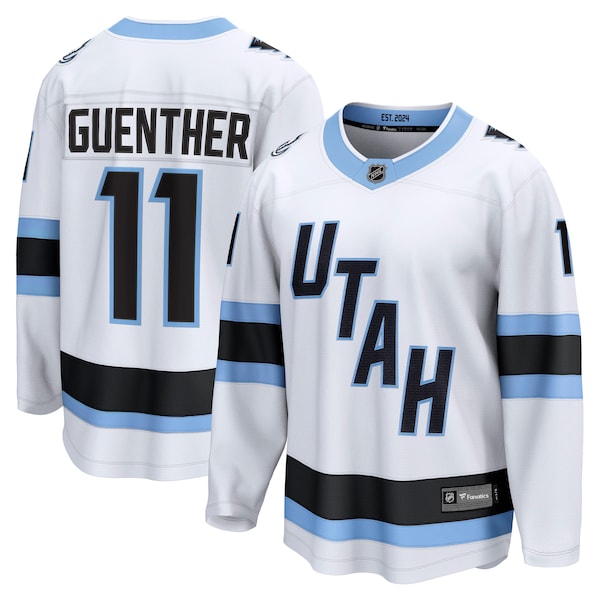 Utah Hockey Club Fanatics Away Breakaway Jersey White Dylan Guenther 2025/26