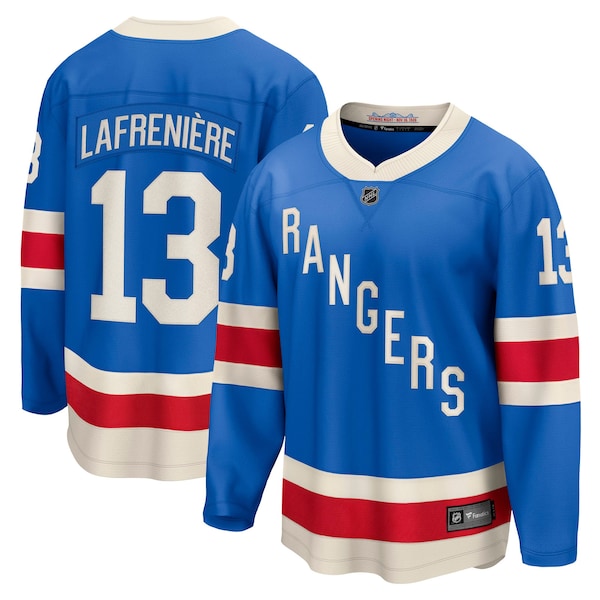 Alexis Lafreniere New York Rangers Fanatics Centennial Breakaway Jersey 2025/26