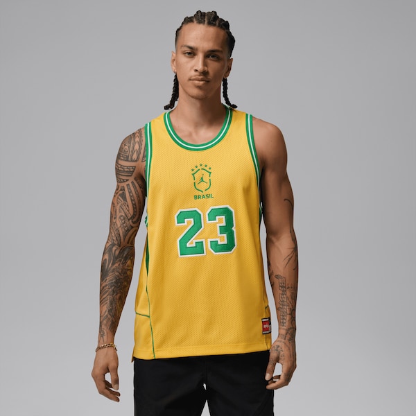 Brasilien Jordan Essentials Basketball Trikot Gelb 2026