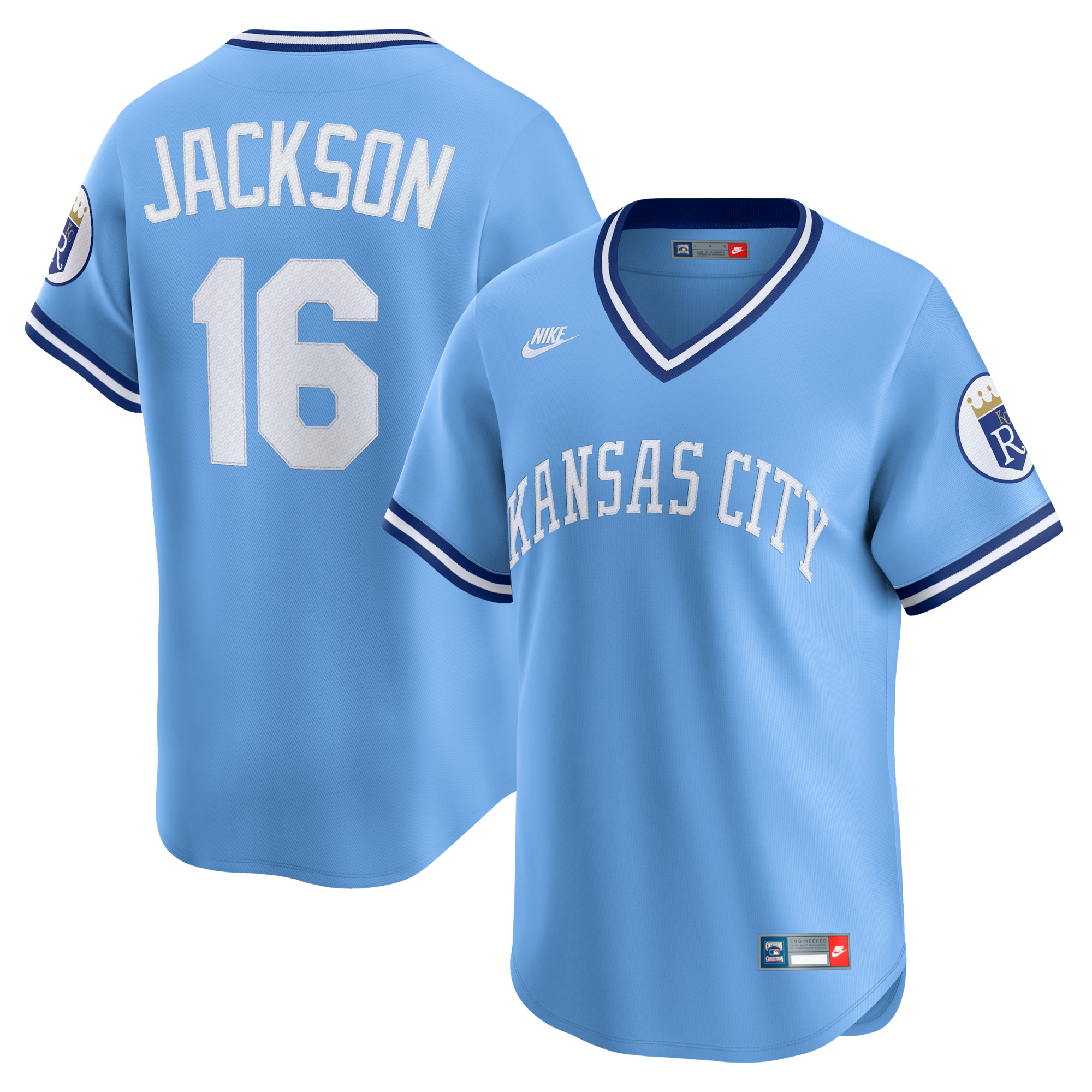 Bo Jackson Kansas City Royals Nike Throwback Cooperstown Collection Limited Jersey Light 2025/26