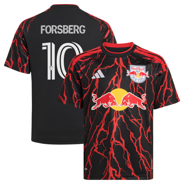 Adidas Emil Forsberg Black New York Red Bulls 2026 the Rooted Kit Replica Jersey 2026