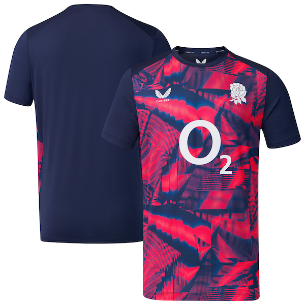 England Rugby PRE Match Kurzarm Trikot Blau 2026